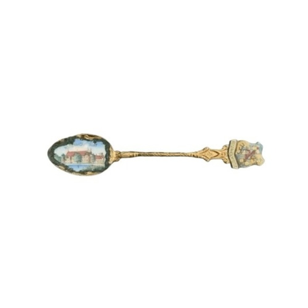 Rosenholm Collectible Slot Spoon Schumann Arzberg Hand Painted Denmark Souvenir